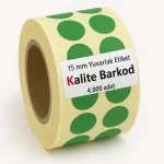 yuvarlak etiket yeşil