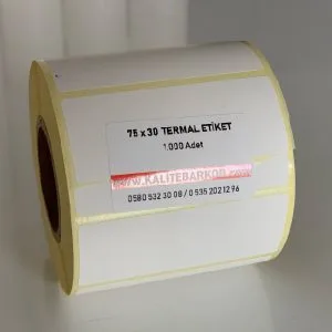 75x30 barkod etiket
