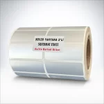 silver mat etiket 50x20 mm ölçüsünde