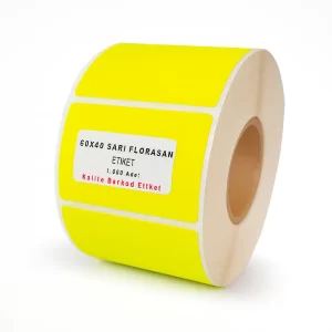 60x40 Sarı Florasan Etiket