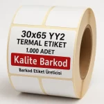 Barkod etiket 30x65 yanyana 2 li
