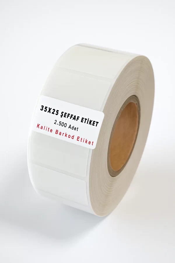 şeffaf rulo etiket