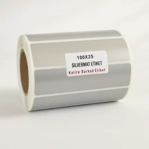 100x25 Silvermat Etiket
