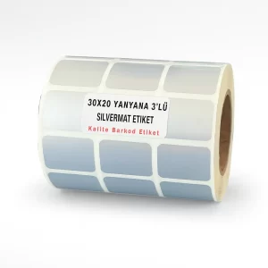 30x20 Silvermat Etiket Yanyana 3 lü