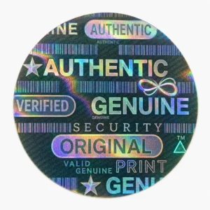 yuvarlak hologram etiket authentic genuine verified security orijinallik etiketi
