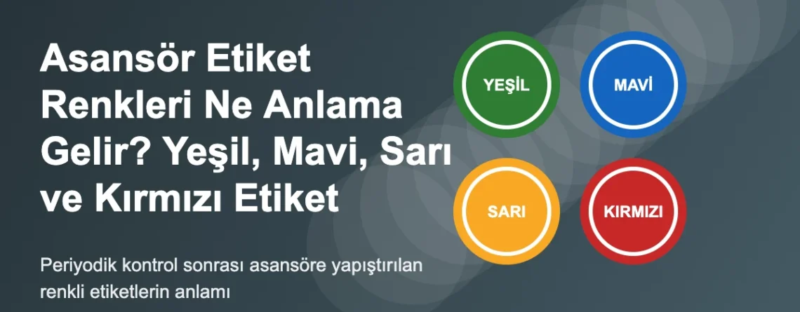 Asansör Etiket Renkleri Ne Anlama Gelir? Yeşil, Mavi, Sarı ve Kırmızı Etiket