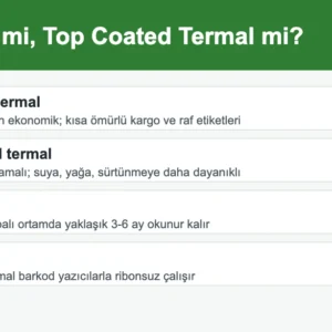 Eko termal ve top coated termal etiket farkı